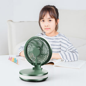 Portable Rechargeable Desk  & Wall Mounted  Fan, Small Folding and LED Lamp