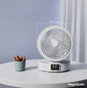 Portable Rechargeable Desk  & Wall Mounted  Fan, Small Folding and LED Lamp