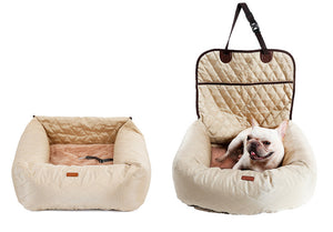 2 In 1 Pet Dog Carrier Folding Car Seat