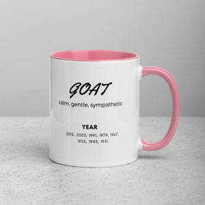 Goat Animal Zodiac Mug with Color Inside
