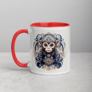 Monkey Animal Zodiac Mug with Color Inside
