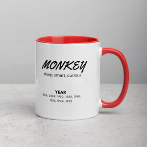 Monkey Animal Zodiac Mug with Color Inside