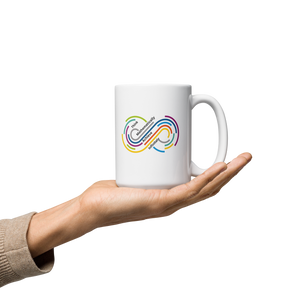 Think Mathematically Achieve Infinitely -  White glossy mug