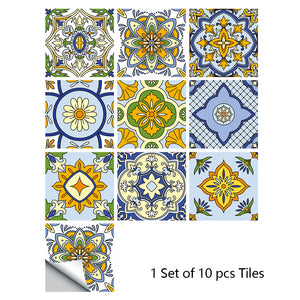 10 pcs Mandala Floral Tile Stickers