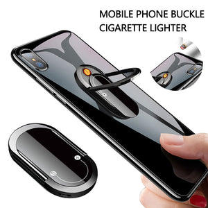 2 In 1 Portable Creative Plasma Lighter Phone Holder
