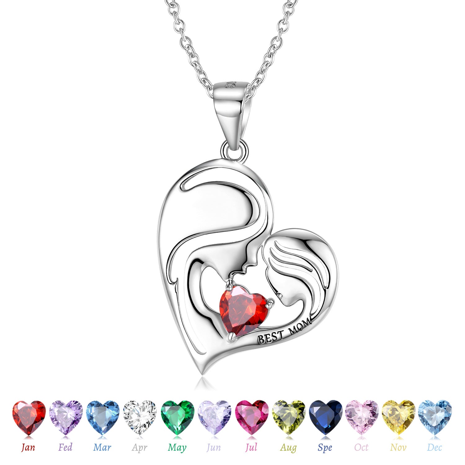 Sterling Silver Best Mom Necklace