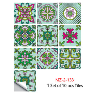 10 pcs Mandala Floral Tile Stickers