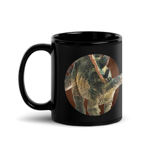 Stegosaurus Black Glossy Mug