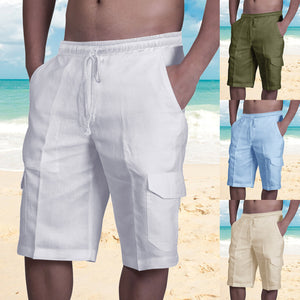 Multi Pocket Tie Men's Beach Cargo Pants